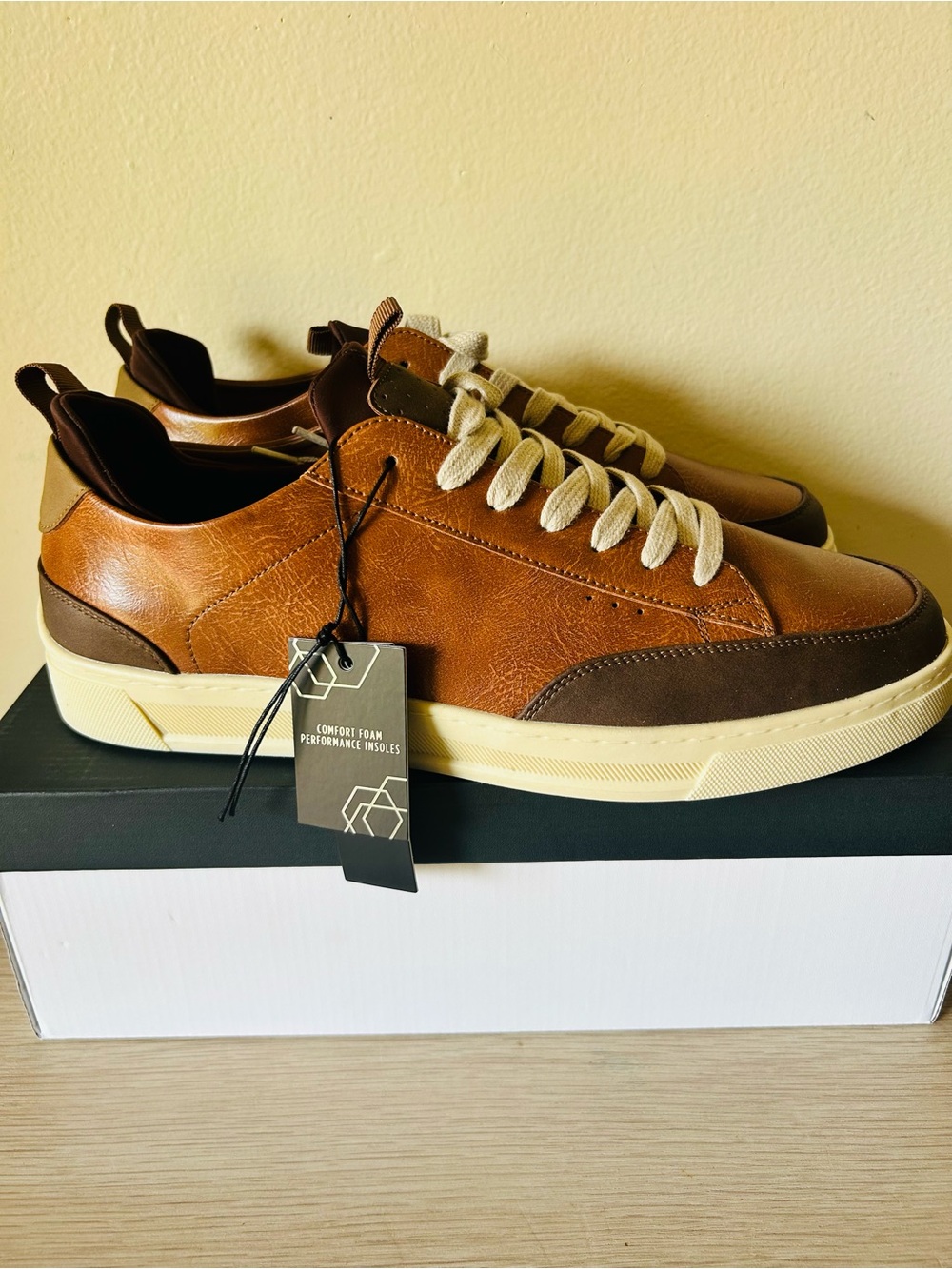Madden NYC Men's Markk Court Casual Sneakers in Brown Size 13